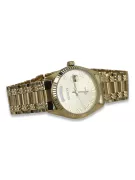 Gold men's watch Geneve ★ zlotychlopak.pl ★ Gold purity 585 333 Low Price!