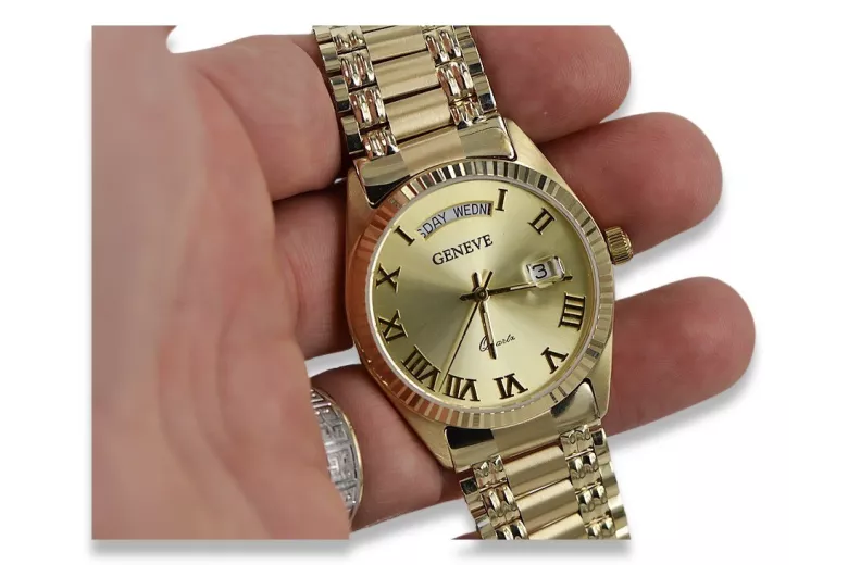 Goldene Herrenuhr Geneve ★ https://zlotychlopak.pl/de/ ★ Goldreinheit 585 333 Niedriger Preis!