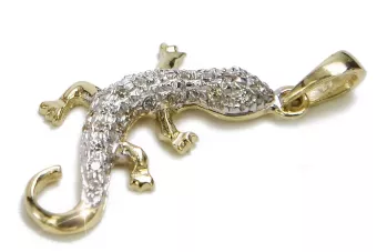 Pendentif en or 14 carats 585 lézard italien cpc009y