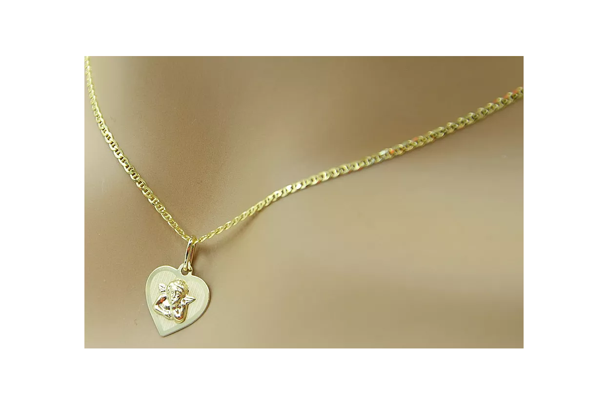 Angel medallion icon pendant ★ zlotychlopak.pl ★ Gold 585 333 low price