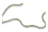 Yellow White 14k gold 585 Gourmette Cuban Link chain cc001yw