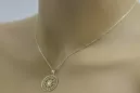 copie du pendentif en or du Soleil 14k 585 avec la chaîne cpn040y&cc020y