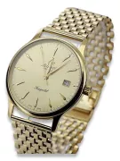 Gold men's watch Geneve ★ zlotychlopak.pl ★ Gold purity 585 333 Low Price!