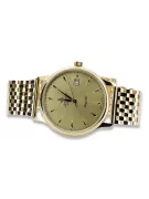 Gold men's watch Geneve ★ zlotychlopak.pl ★ Gold purity 585 333 Low Price!