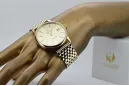 Gold men's watch Geneve ★ zlotychlopak.pl ★ Gold purity 585 333 Low Price!