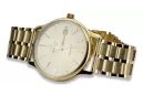 Gold men's watch Geneve ★ zlotychlopak.pl ★ Gold purity 585 333 Low Price!