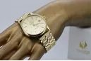 Gold men's watch Geneve ★ zlotychlopak.pl ★ Gold purity 585 333 Low Price!