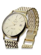 Gold men's watch Geneve ★ zlotychlopak.pl ★ Gold purity 585 333 Low Price!