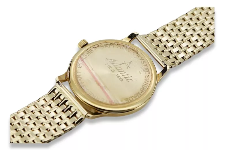 reloj Atlantic de oro 14k 585 con pulsera para hombre mw003y&mbw013y