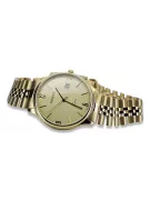 Gold men's watch Geneve ★ zlotychlopak.pl ★ Gold purity 585 333 Low Price!