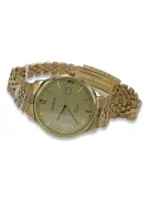 Herrenuhr aus 14 Karat 585er Gold mit Geneve-Armband mw017y&mbw018y