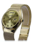 Gold men's watch Geneve ★ zlotychlopak.pl ★ Gold purity 585 333 Low Price!