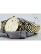 reloj de oro para hombre 14k 585 Geneve mw006y&mbw005y