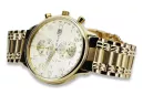 Gold men's watch Geneve ★ zlotychlopak.pl ★ Gold purity 585 333 Low Price!