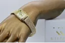 копие на дамски часовник Geneve 14k злато с гривна Lw023y&lbw004y