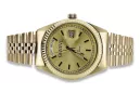 Gold men's watch Geneve ★ zlotychlopak.pl ★ Gold purity 585 333 Low Price!