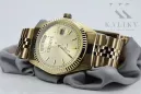 копия мужских золотых часов с браслетом 14k Geneve mw013ydy&mbw016y