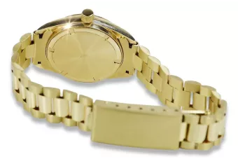 Yellow 14k 585 gold lady wristwatch Geneve watch with pearl dial lw020ydpr&lbw009y