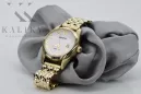 14K Gold Women's Watch, Pearl Dial, Italian Design