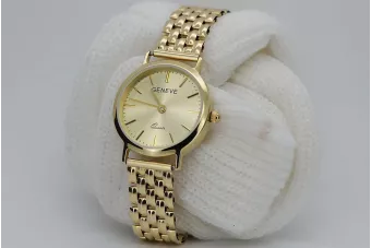 Amarillo 14k 585 oro Reloj de pulsera para señora Geneve lw118y&lbw004y