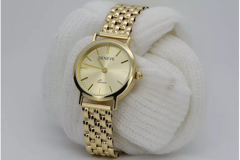 Reloj de oro para hombre Geneve ★ zlotychlopak.pl ★ Pureza de oro 585 333 Precio bajo!