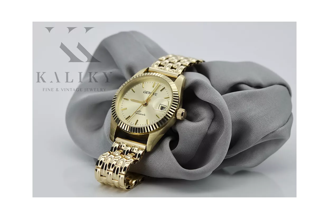 Reloj de oro para hombre Geneve ★ zlotychlopak.pl ★ Pureza de oro 585 333 Precio bajo!