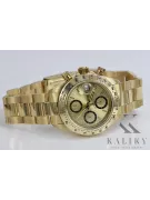 Gold men's watch Geneve ★ zlotychlopak.pl ★ Gold purity 585 333 Low Price!