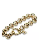 Bracelet d’ancrage en or jaune italien 14 carats cb009y