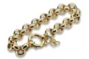 Bracelet d’ancrage en or jaune italien 14 carats cb009y