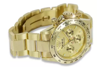 Jaune 14k 585 or Montre Genève pour hommes mw014ydg&mbw017y