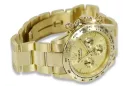 Goldene Herrenuhr Geneve ★ zlotychlopak.pl ★ Gold Reinheit 585 333 Niedriger Preis!