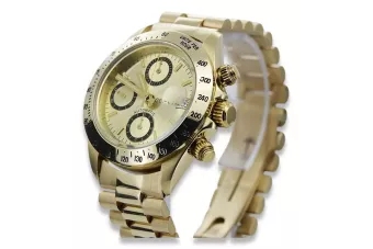 Reloj Geneve amarillo 14k 585 oro para hombre mw041y&mbw015y