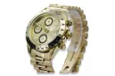 Goldene Herrenuhr Geneve ★ zlotychlopak.pl ★ Gold Reinheit 585 333 Niedriger Preis!