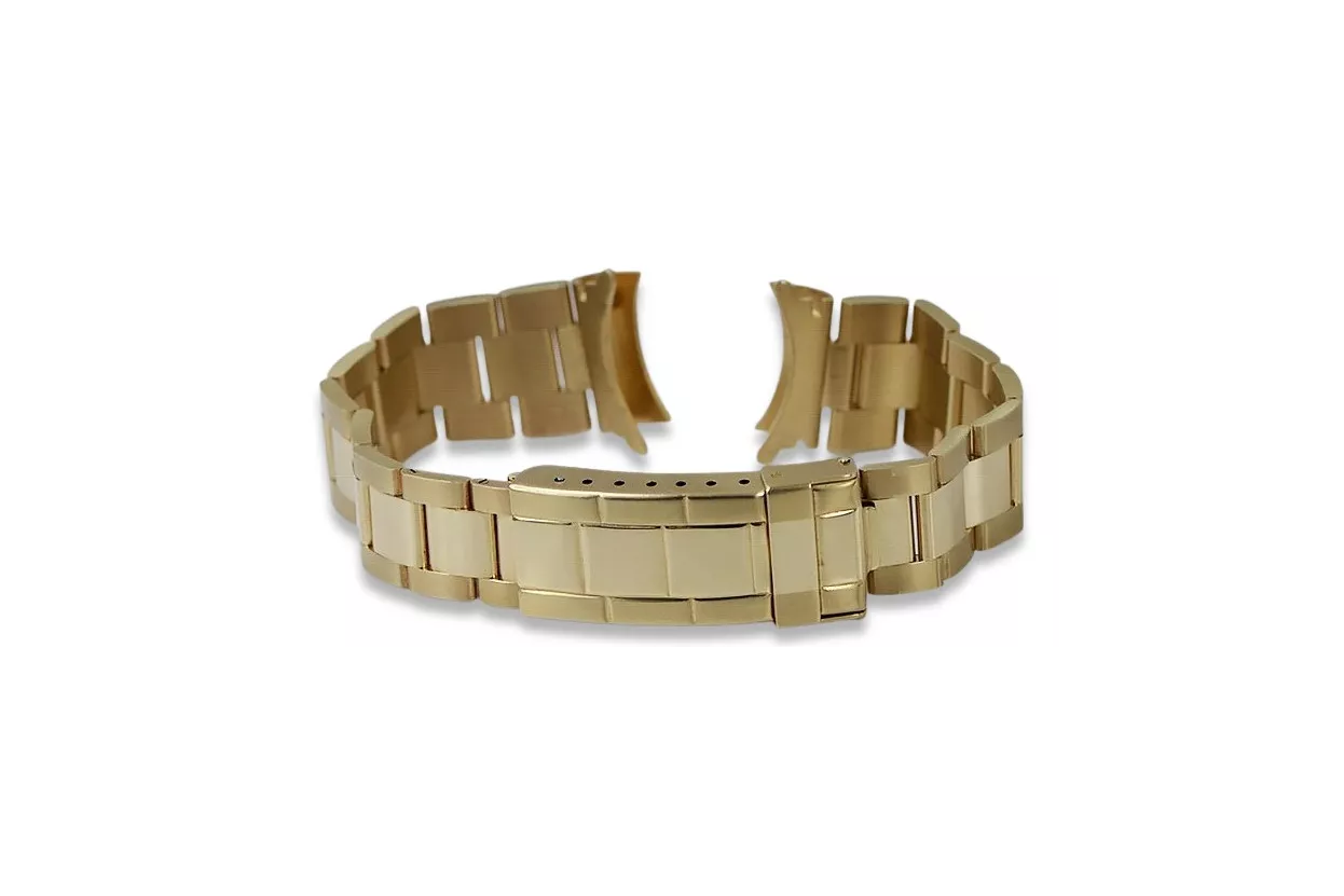 14K Goldene Herrenuhrarmband für Rolex, 20mm, Italien