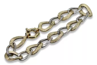 Yellow 14k 585 gold bracelet Fantazy Pancerka cfb025yw