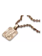 Gold God's medallion with a chain ★ zlotychlopak.pl ★ Gold 585 333 Low price