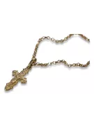 Gold Orthodox cross with chain ★ zlotychlopak.pl ★ Gold sample 585 333 Low price