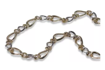 Italian 14k Gold chain with bracelet set cfc011yw&cfb011yw