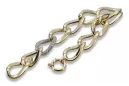 Yellow & white Italian gold fancy bracelet cfb007yw