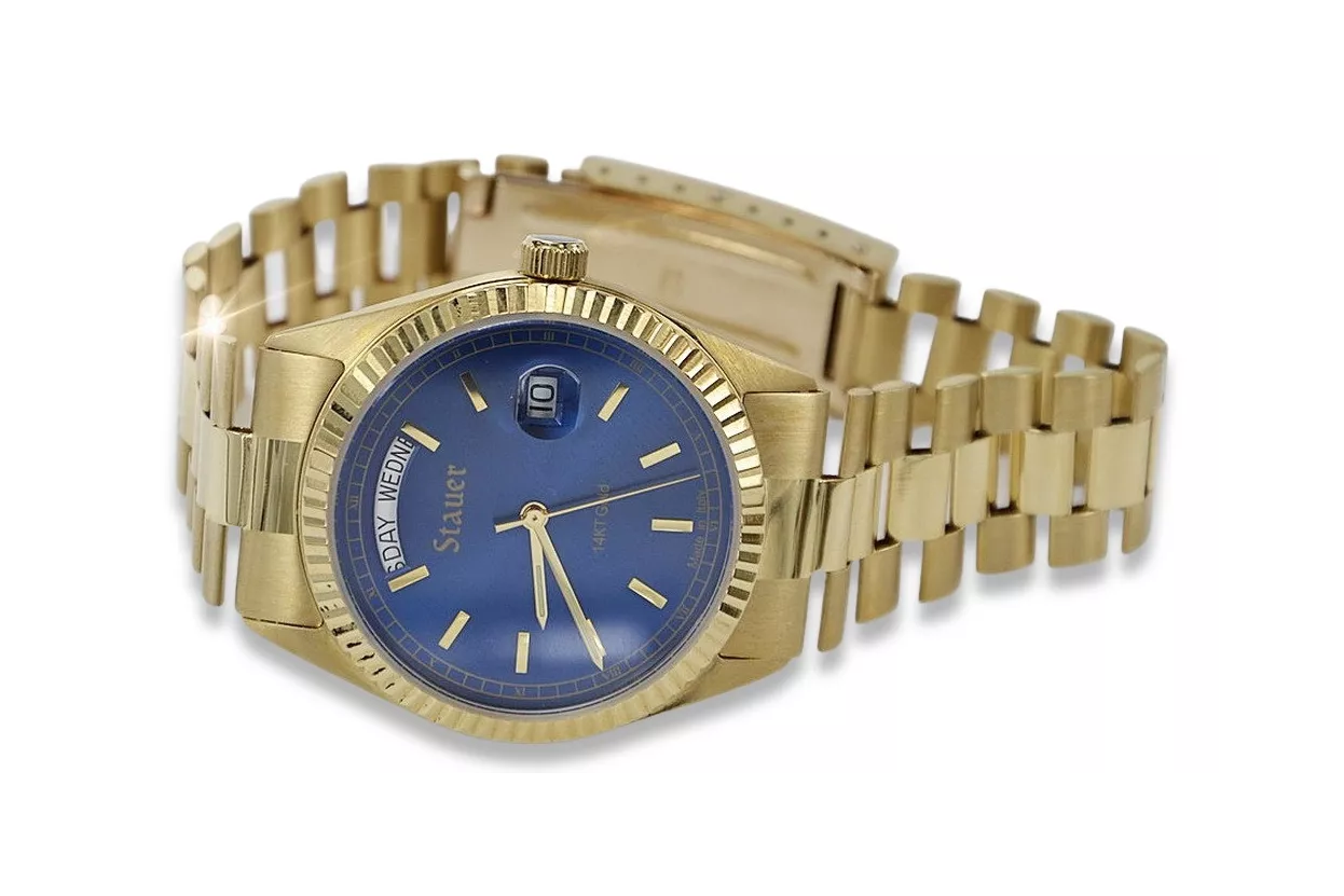 Gold Men's Watch Geneve ★ Zlotychlopak.pl ★ Gold Reinheit 585 333 niedriger Preis!