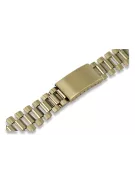 Pulsera de reloj estilo Rolex de hombre de oro amarillo de 14k mbw016y