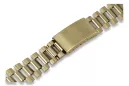 Pulsera de reloj estilo Rolex de hombre de oro amarillo de 14k mbw016y