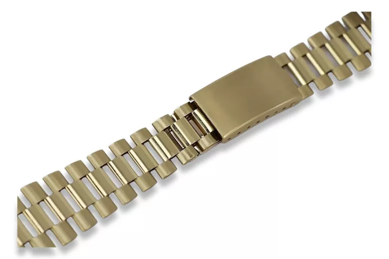 Złota bransoleta 14k 585 do zegarka męskiego typu Rolex mbw016y