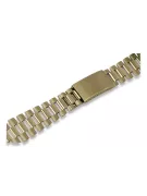 Pulsera de reloj estilo Rolex de hombre de oro amarillo de 14k mbw016y