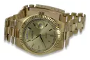 Gold men's watch Geneve ★ zlotychlopak.pl ★ Gold purity 585 333 Low Price!