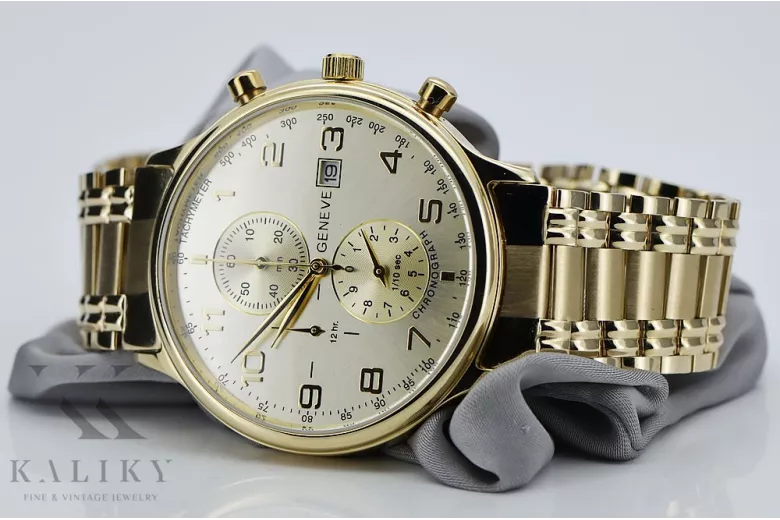 Montre homme en or Genève ★ zlotychlopak.pl ★ Pureté de l’or 585 333 Prix bas!