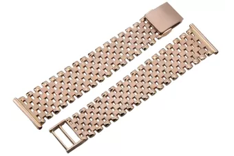 Pulsera de reloj de hombre rosa rosa rusa 14k 585 de oro mbw003r