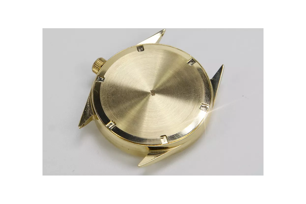 Goldene Herrenuhr Geneve ★ zlotychlopak.pl ★ Gold Reinheit 585 333 Niedriger Preis!