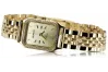 Жовтий 14k 585 золотий наручний годинник Lady Geneve lw055y&lbw008y