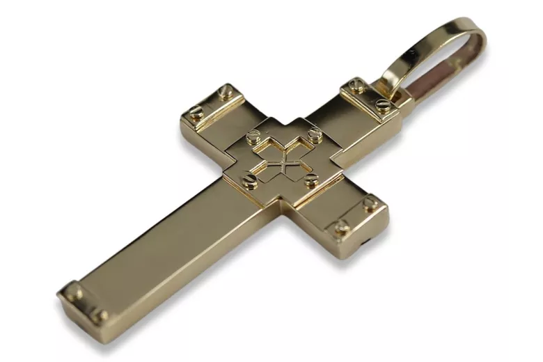 Golden Catholic Cross ★ russiangold.com ★ Gold 585 333 Low price